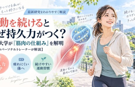 運動を続けるとなぜ持久力がつくのかを広島大学の筋肉研究をもとに解説するアイキャッチ画像
